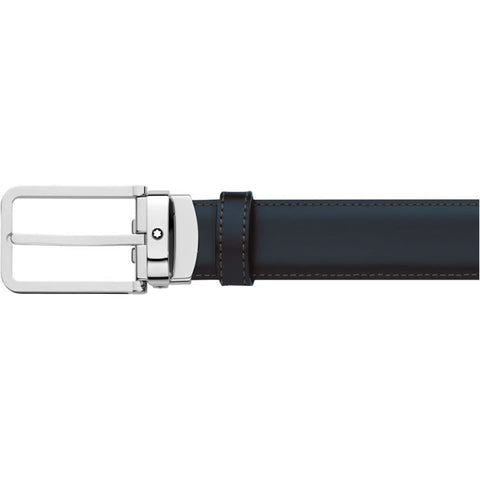 Ceinture affaires Montblanc bleu marine à couper selon la taille