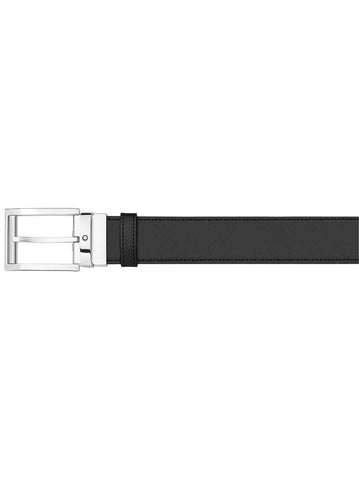 Ceinture affaires Montblanc réversible noire/marron coupée à la taille