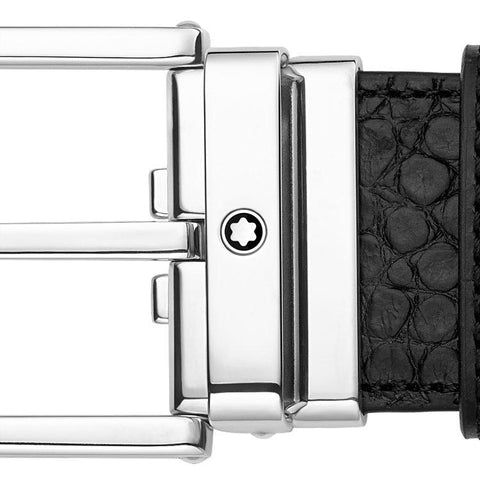 Ceinture boucle ardillon carrée palladiée polie