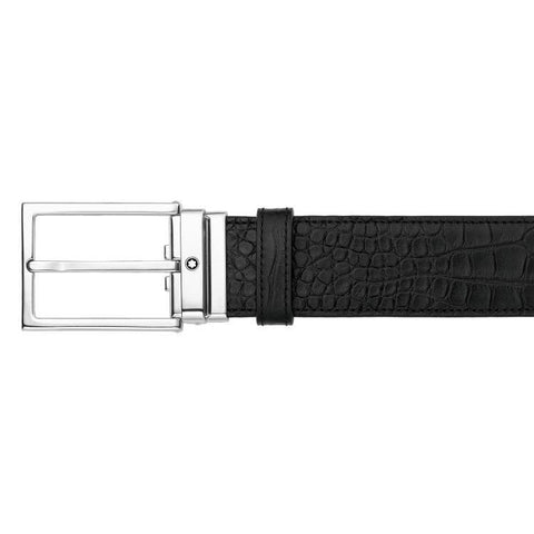 Ceinture boucle ardillon carrée palladiée polie