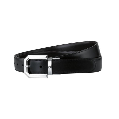Ceinture réversible de 30 mm en cuir noir/marron