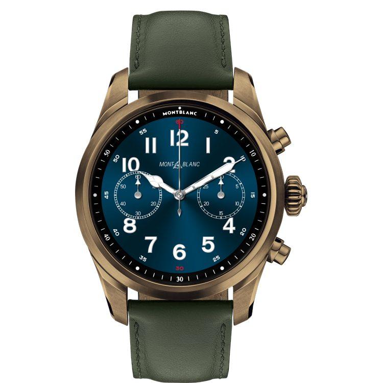 Montre Montblanc Summit 2+ acier couleur bronze et cuir