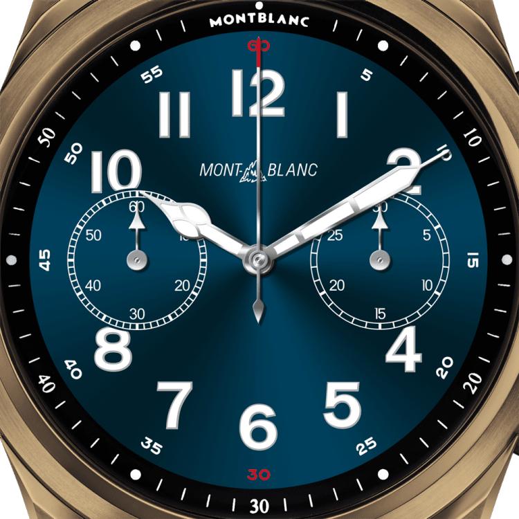 Montre Montblanc Summit 2+ acier couleur bronze et cuir