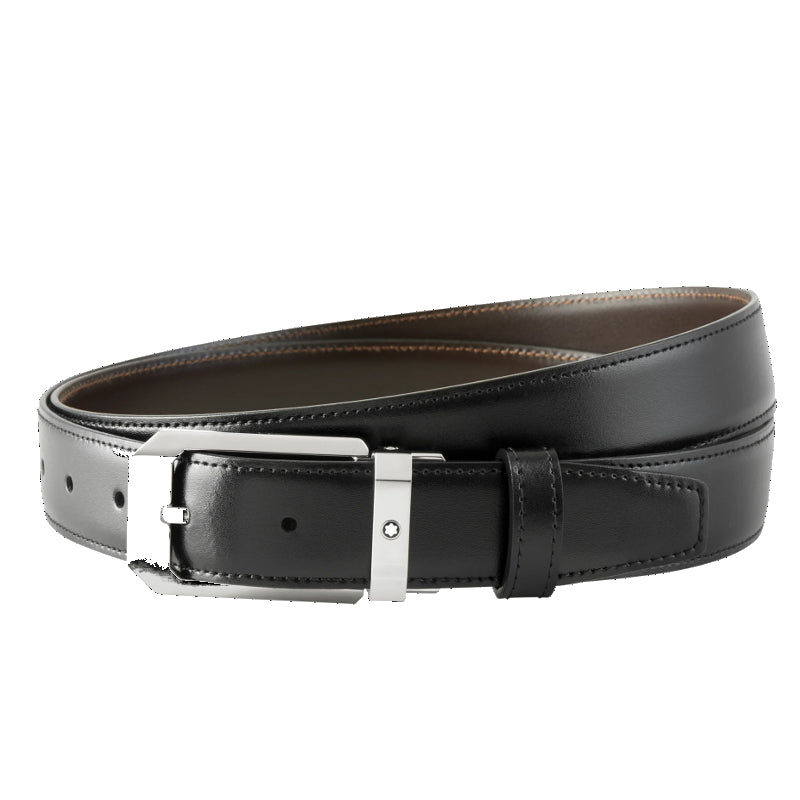 Ceinture Réversible à Boucle Fer à Cheval de 35 mm En Cuir