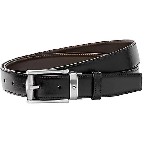 Ceinture affaires réversible noire-marron à couper selon la taille - Boutique-Officielle-Montblanc-Cannes