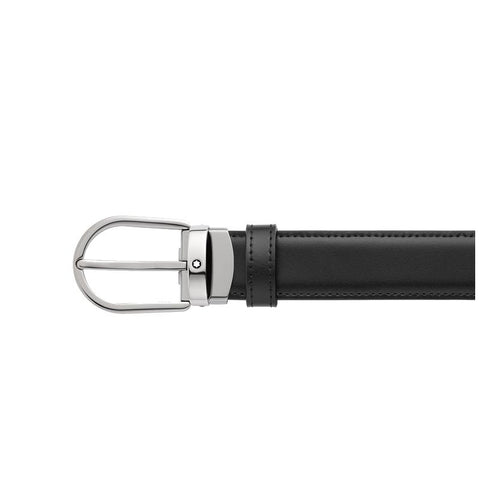 CeintureMontblancCeinture réversible à boucle fer à cheval de 30 mm en cuir noir/marron