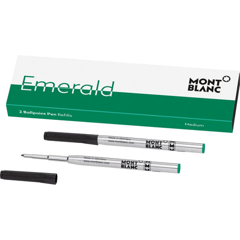 Recharge stylo billeMontblanc2 recharges pour stylo bille (M) Emerald Green